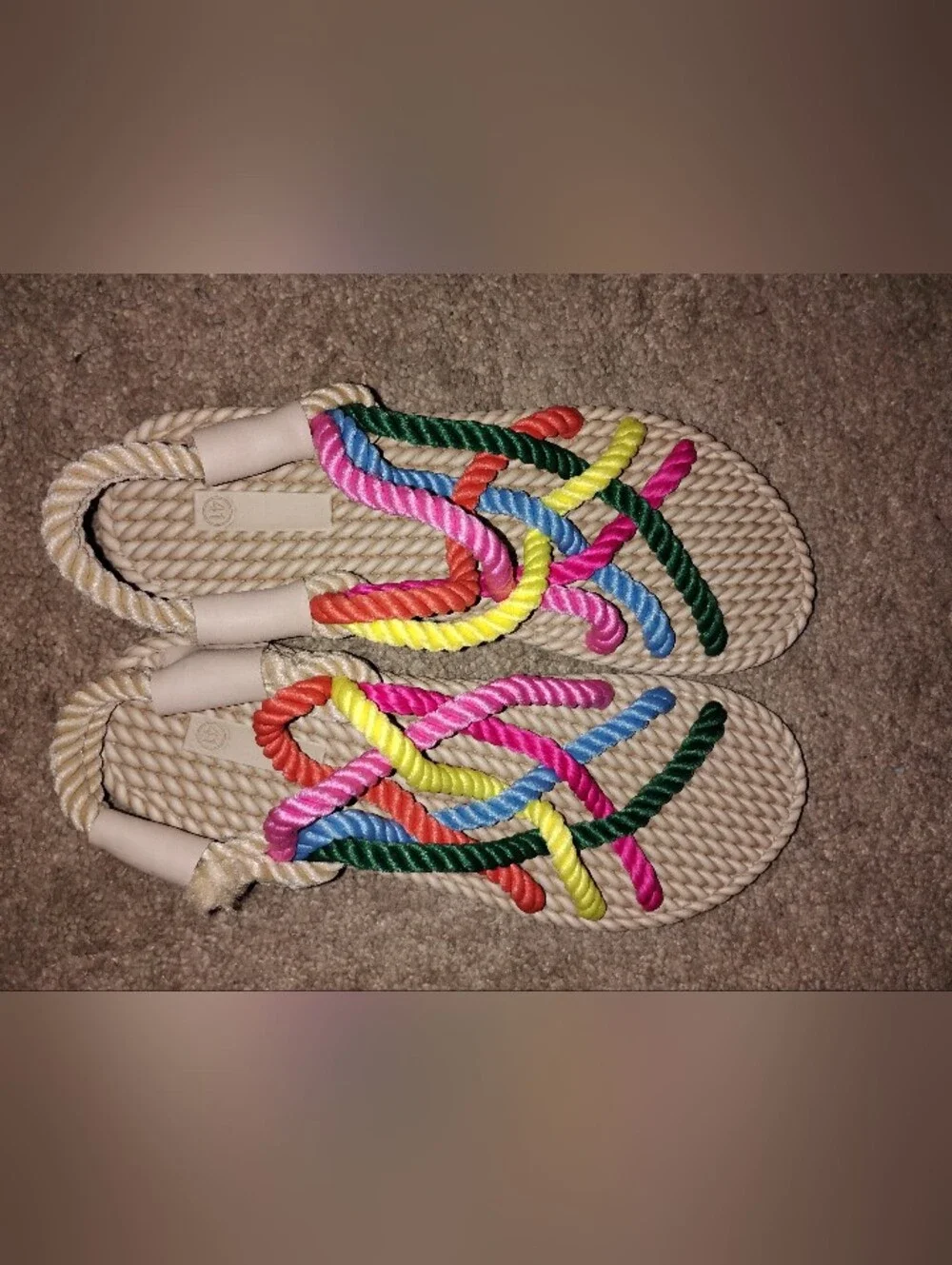 Multicolor Women's Rope Sandals - Picture 1 of 3